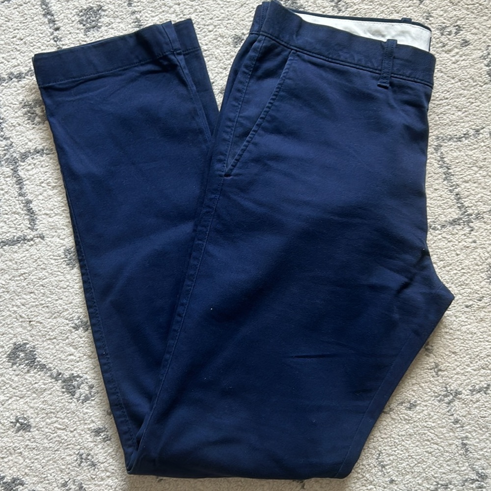MENS J. Crew Flex SLIM Chino Pants Navy Blue 31/32